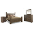 Juararo King Poster Bed, Dresser, Mirror and Nightstand Ash-B251B24