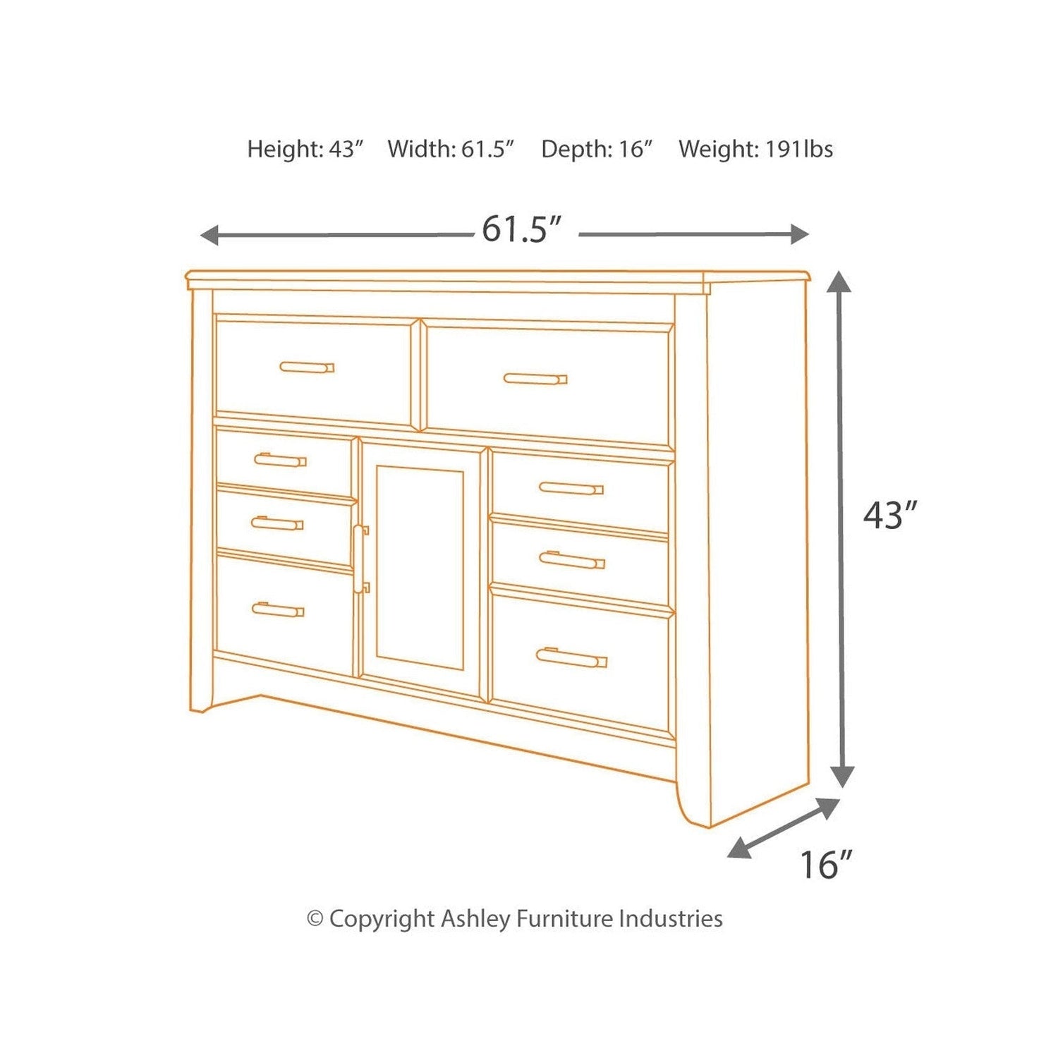 Juararo Dresser Ash-B251-31