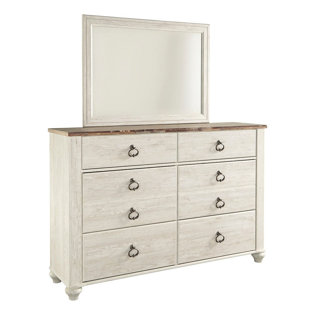 Willowton Dresser and Mirror Ash-B267B1