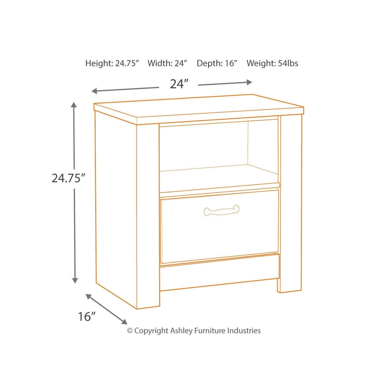 Bellaby Nightstand Ash-B331-91