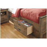 Trinell Bookcase Bed with 2 Storage Drawers