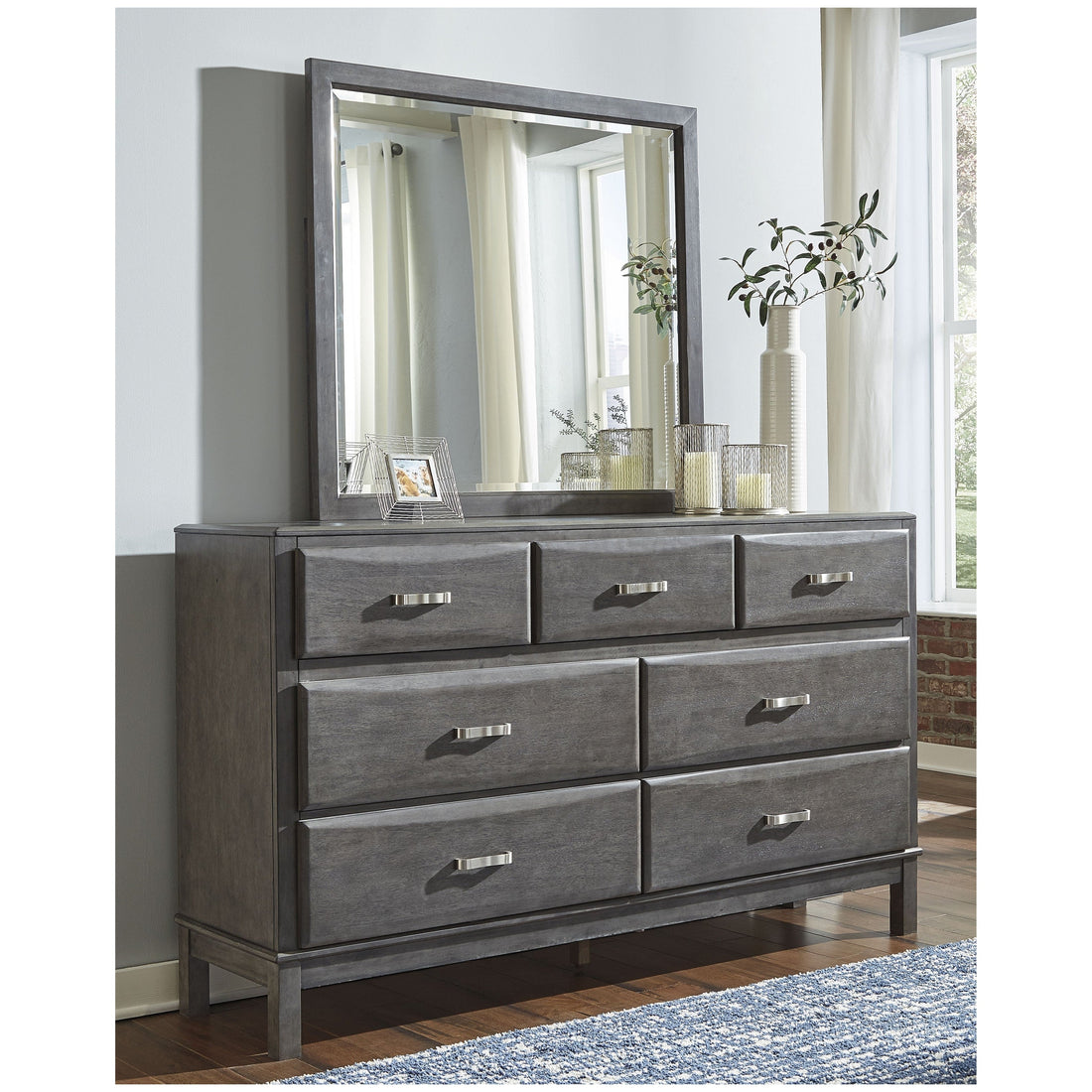 Caitbrook Dresser and Mirror Ash-B476B1