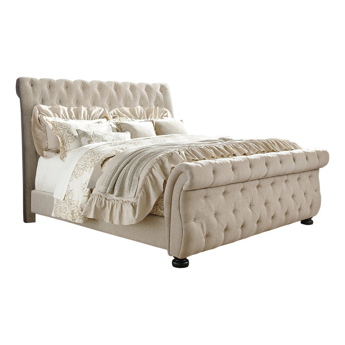 Willenburg Upholstered Sleigh Bed Ash-B643B3