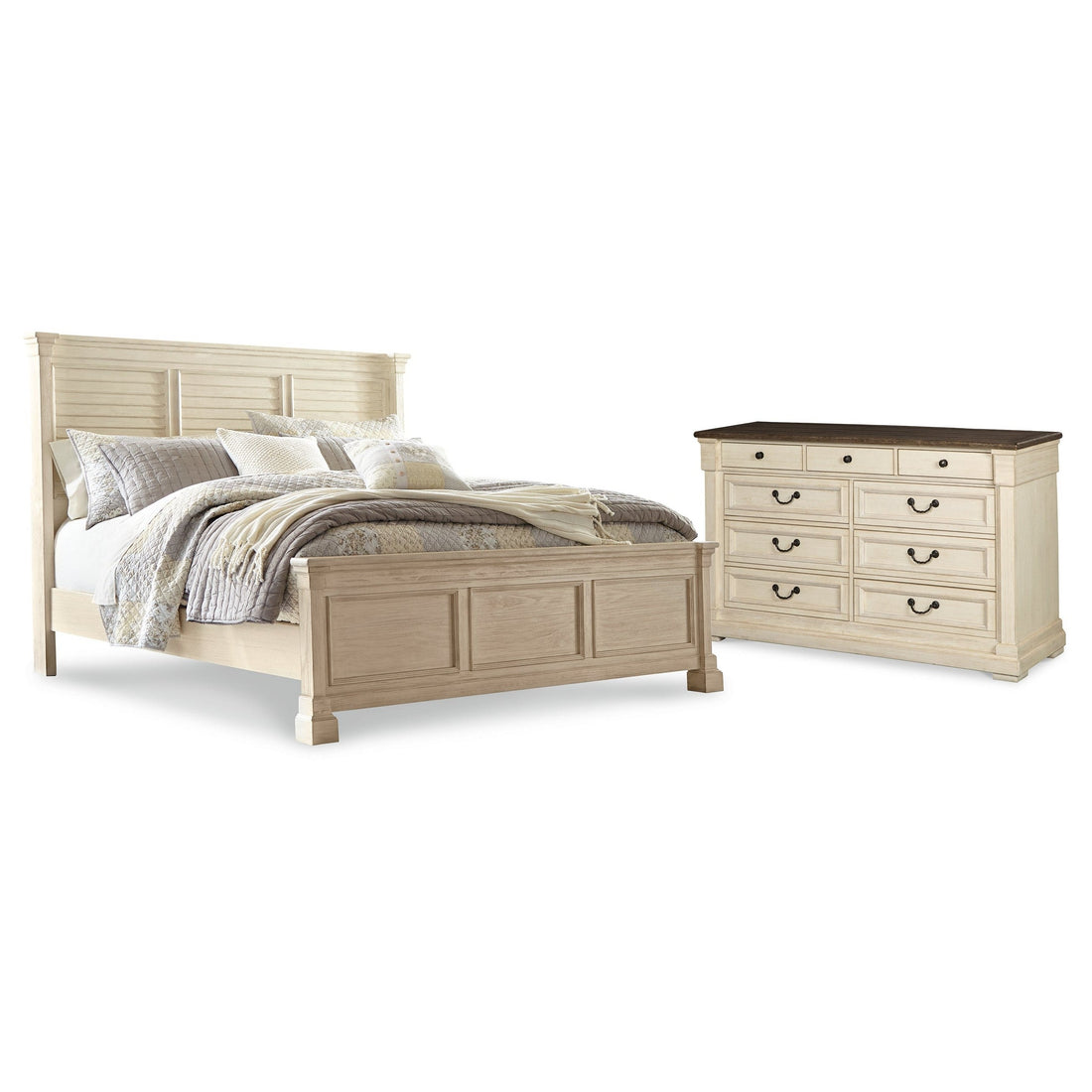 Bolanburg King Panel Bed and Dresser Ash-B647B19