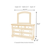 Porter Dresser and Mirror Ash-B697B1