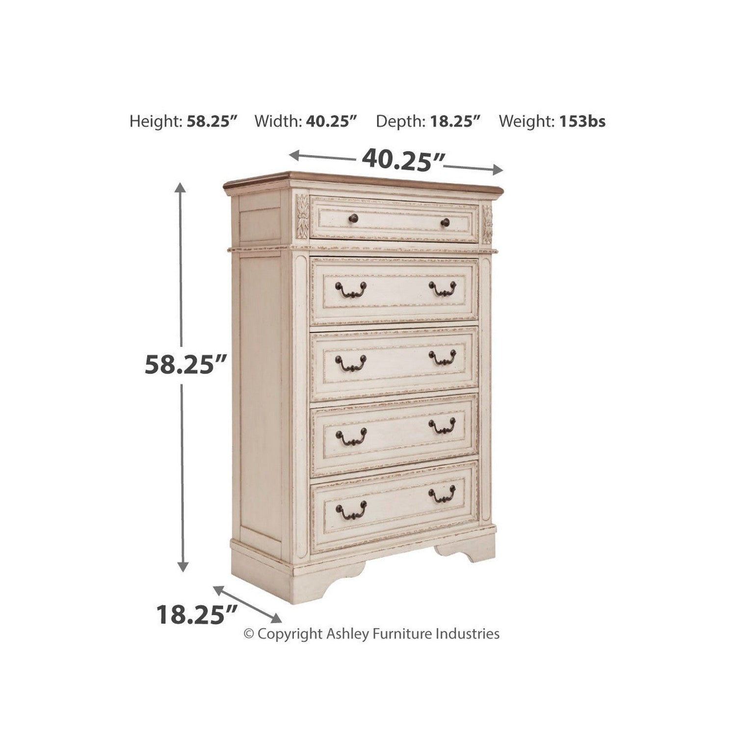 Realyn Chest of Drawers Ash-B743-46