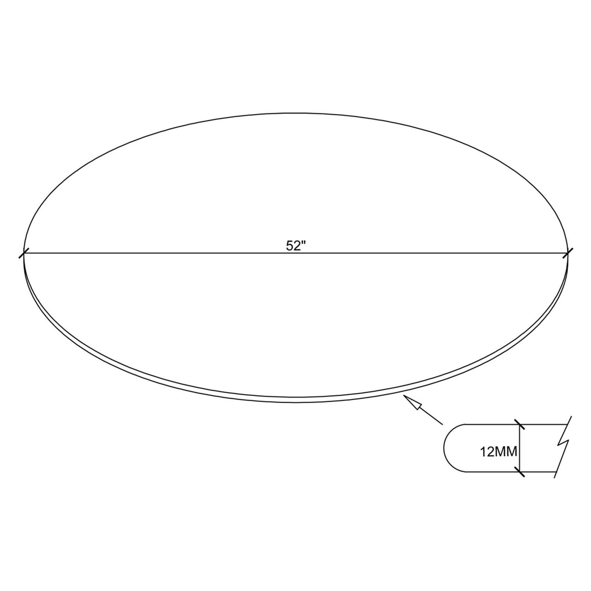 GLASS TOP CP52RD-12