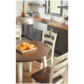 Woodanville Dining Table with 4 Chairs Ash-D335D3