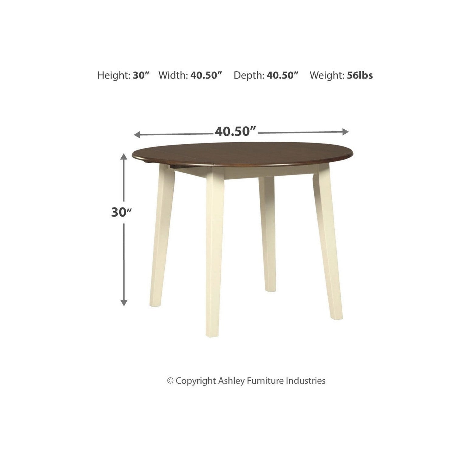 Woodanville Dining Table with 2 Chairs Ash-D335D4