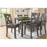 Caitbrook Dining Table and Chairs (Set of 7) Ash-D388-425