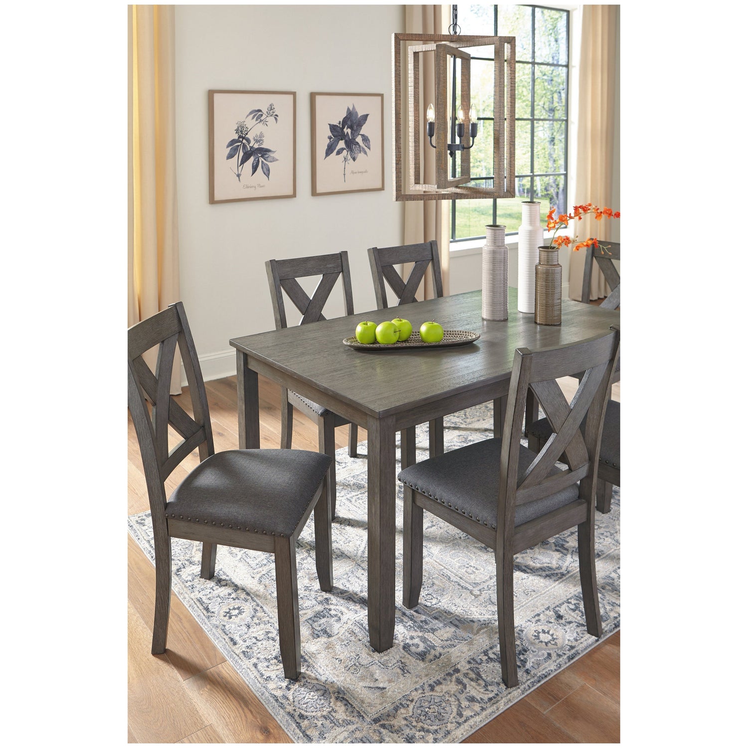 Caitbrook Dining Table and Chairs (Set of 7) Ash-D388-425