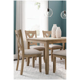 Sanbriar Dining Table and Chairs (Set of 7) Ash-D393-425