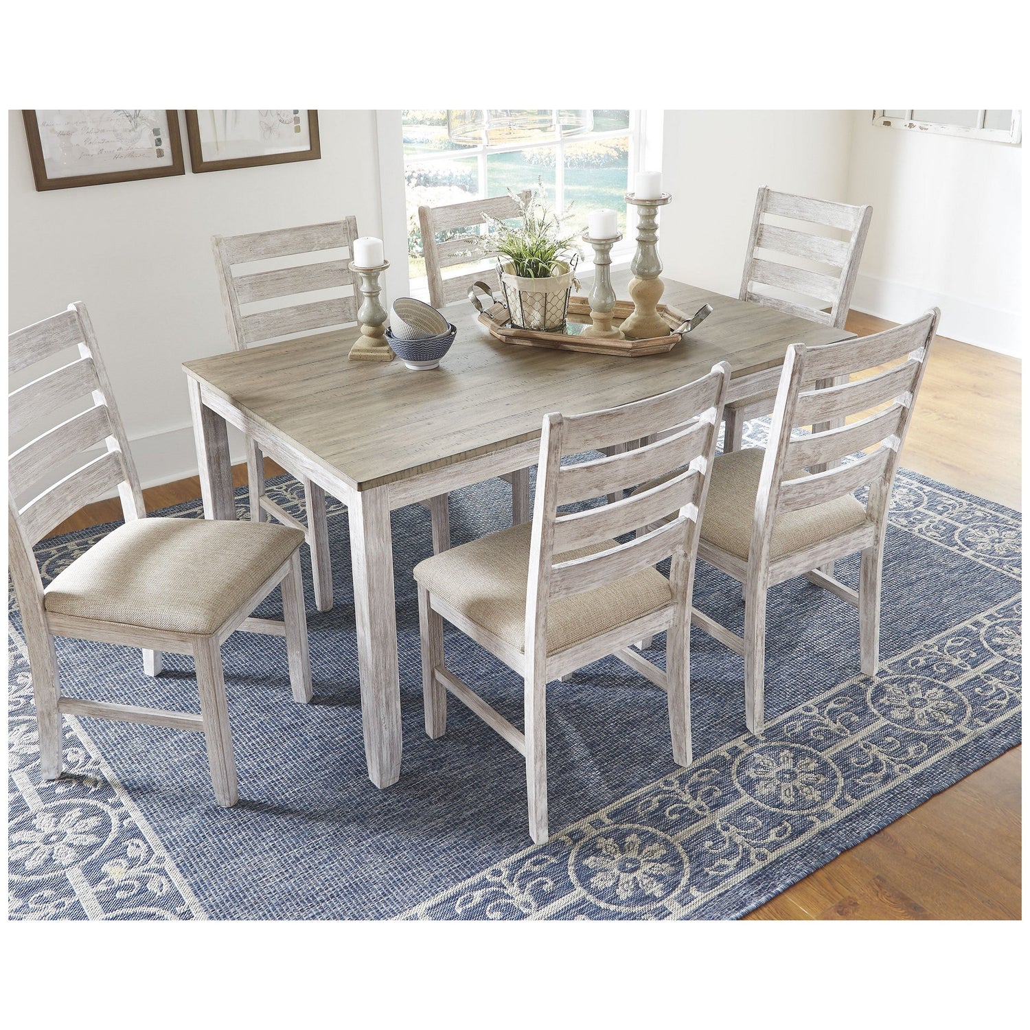 Skempton Dining Table and Chairs (Set of 7) Ash-D394-425