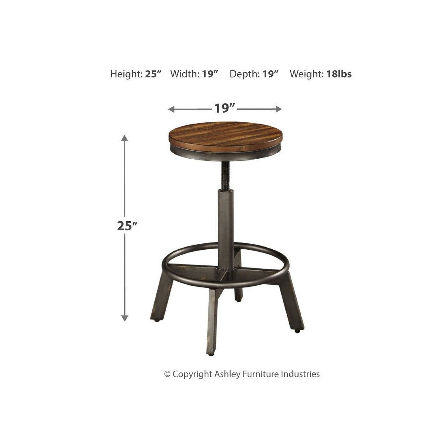 Torjin Counter Height Dining Table with 4 Barstools Ash-D440D2