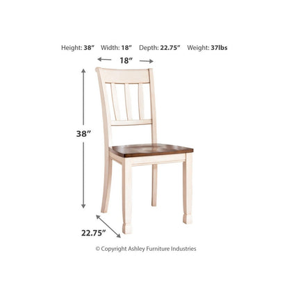 Whitesburg Dining Table with 4 Chairs and Bench Ash-D583D10