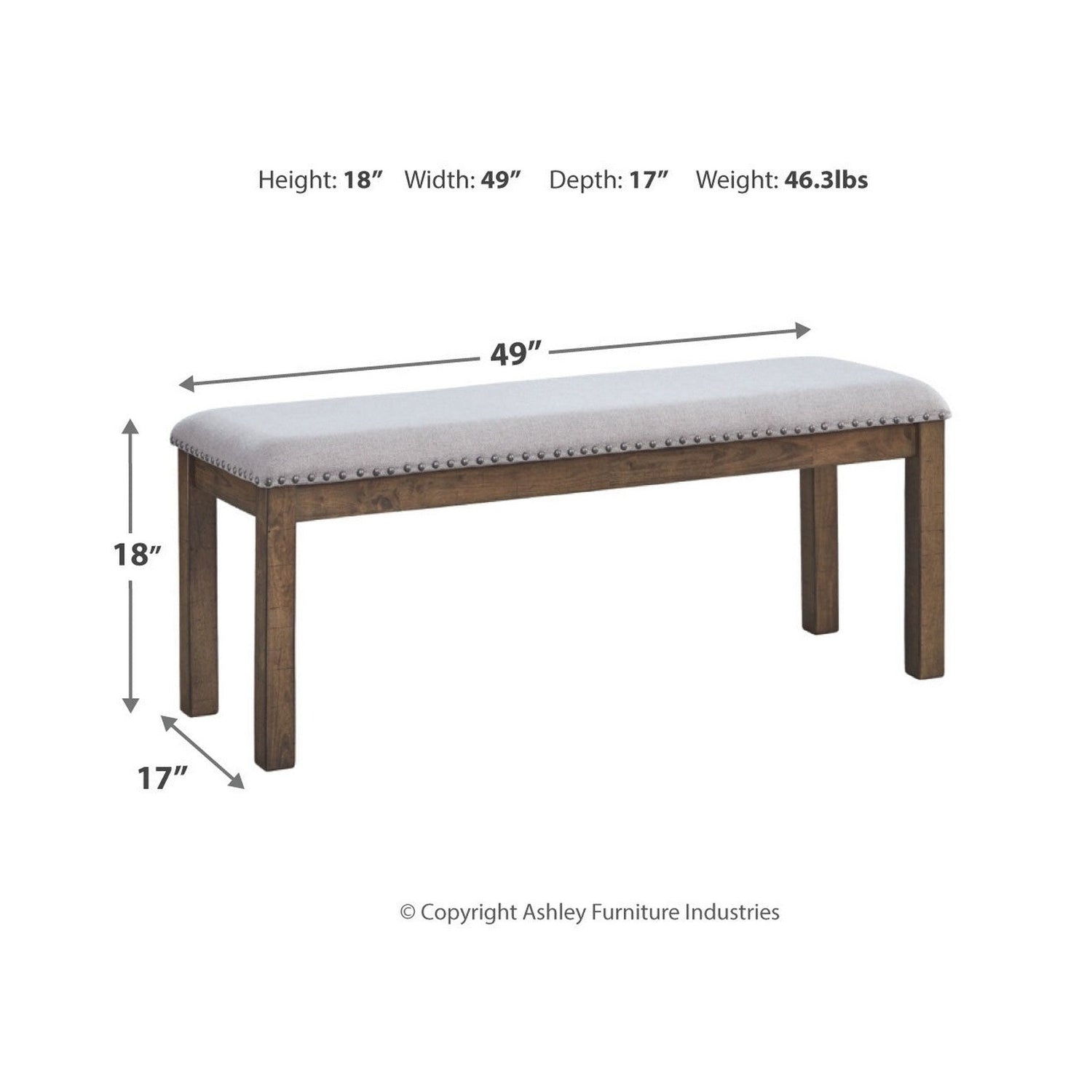 Moriville Dining Table and 4 Chairs and Bench Ash-D631D6