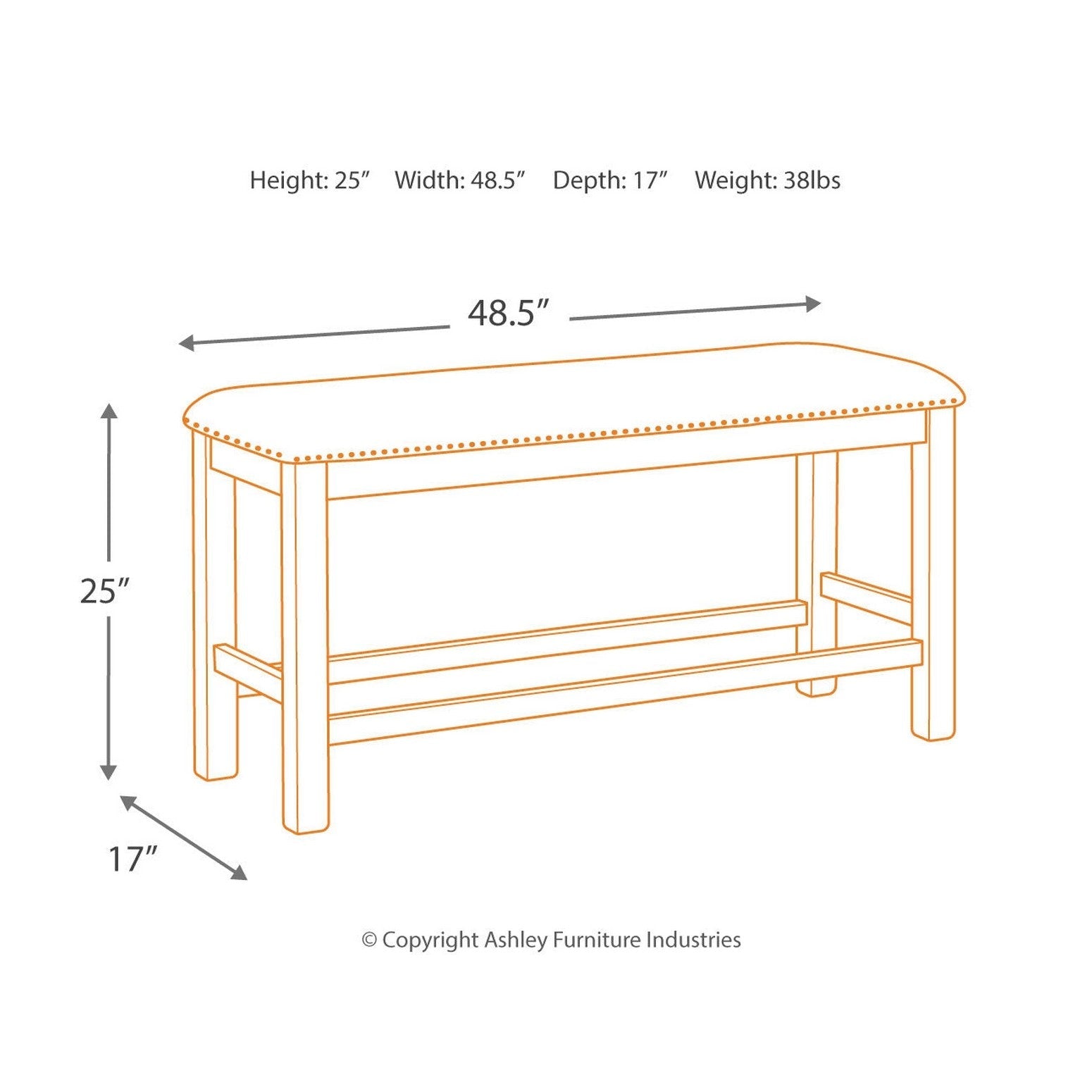 Moriville Counter Height Dining Table with 4 Barstools, Bench, and Server Ash-D631D4