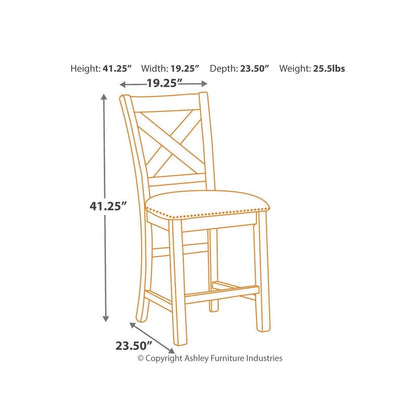 Moriville Counter Height Bar Stool Ash-D631-124