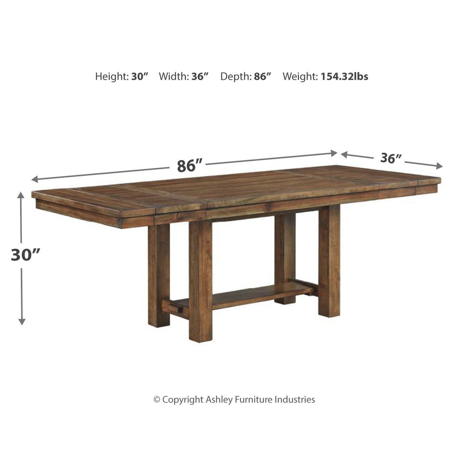 Moriville Dining Table and 4 Chairs and Bench Ash-D631D6