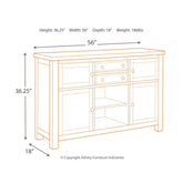 Moriville Counter Height Dining Table, 4 Barstools and Server Ash-D631D8