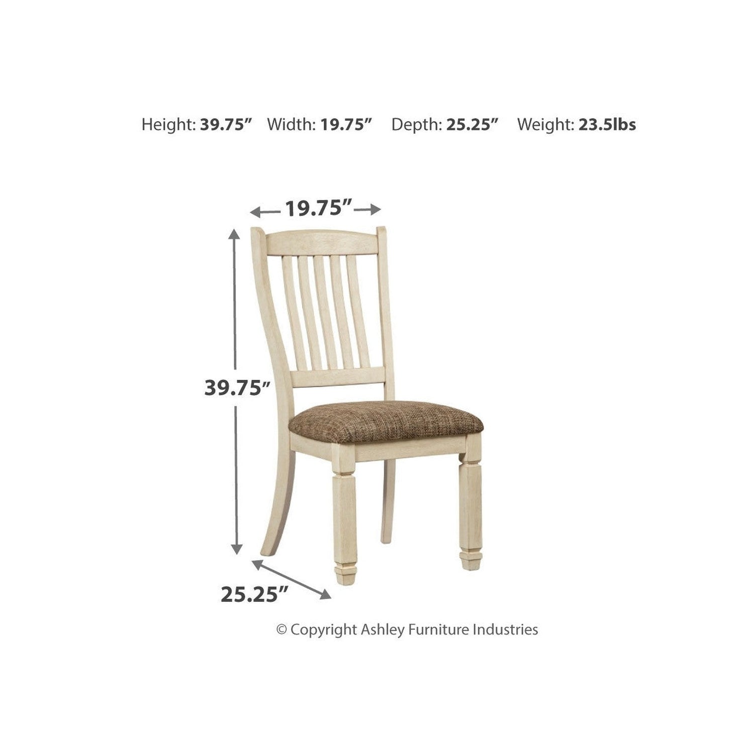 Bolanburg Dining Table with 4 Chairs Ash-D647D1