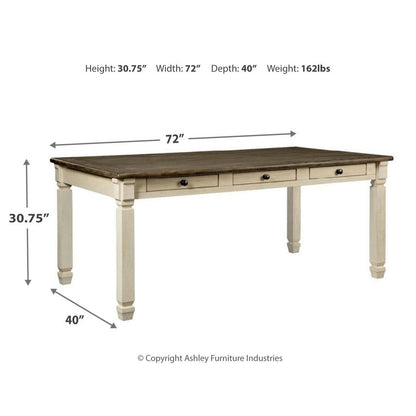 Bolanburg Dining Table with 4 Chairs Ash-D647D1