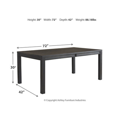 Jeanette Dining Table and 6 Chairs Ash-D702D4