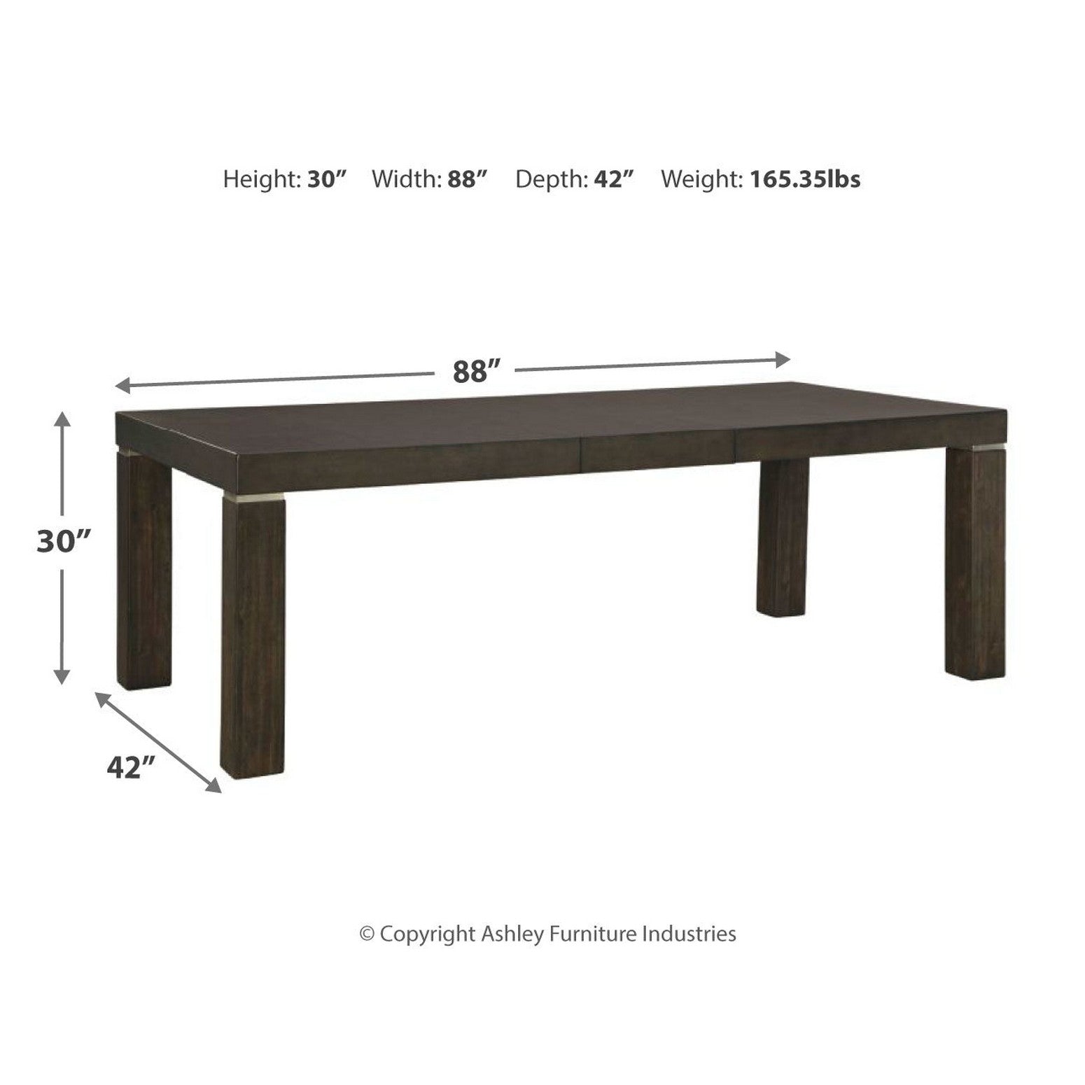 Hyndell Dining Table and 8 Chairs Ash-D731D3