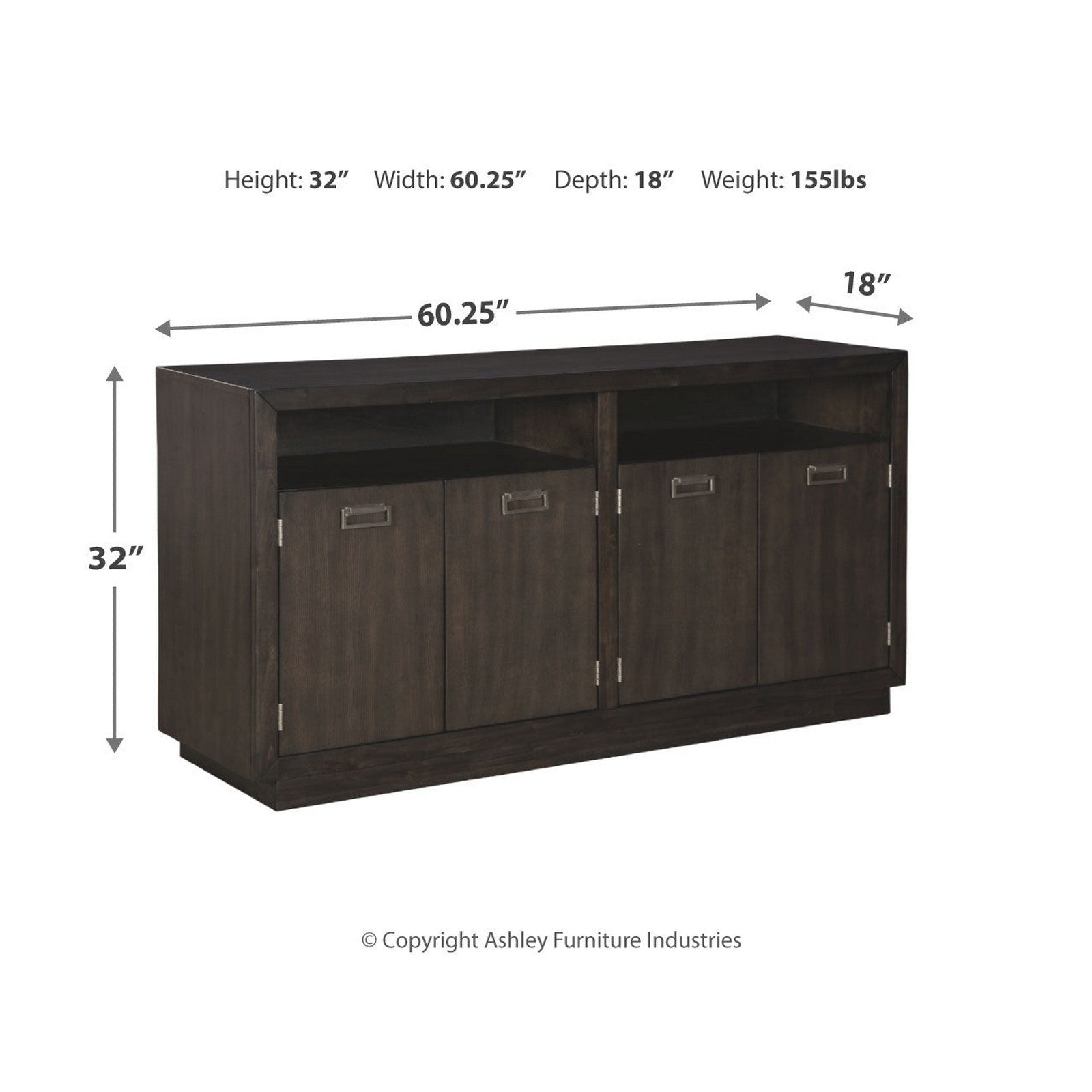 Hyndell Dining Server Ash-D731-60