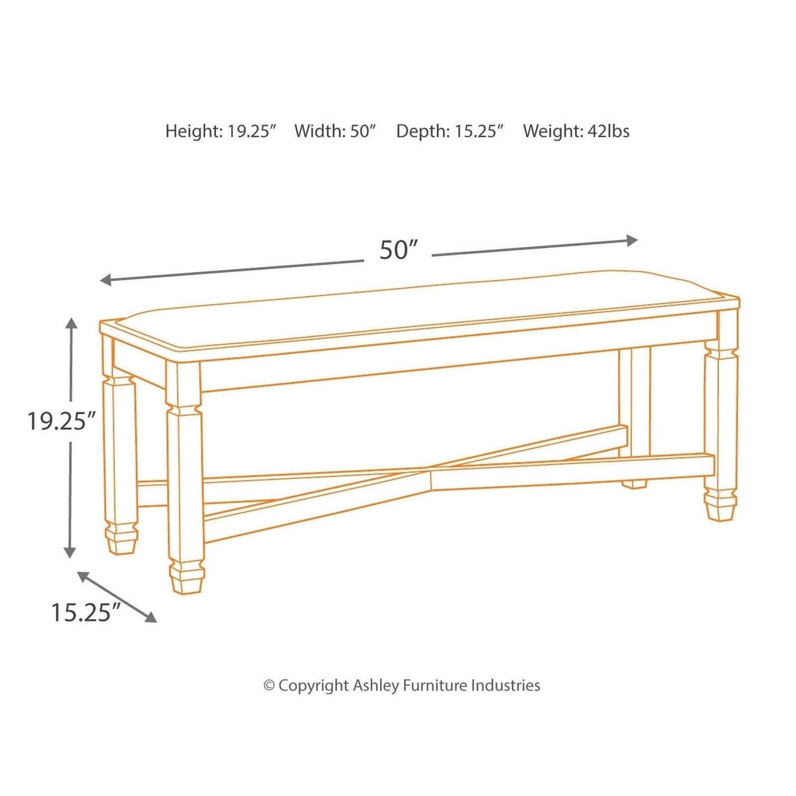 Tyler Creek Dining Bench Ash-D736-00