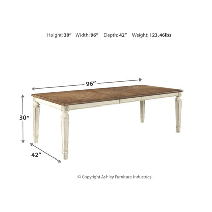 Realyn Dining Table and 8 Chairs Ash-D743D5