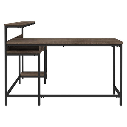 Arlenbry Home Office L-Desk with Storage Ash-H275-24