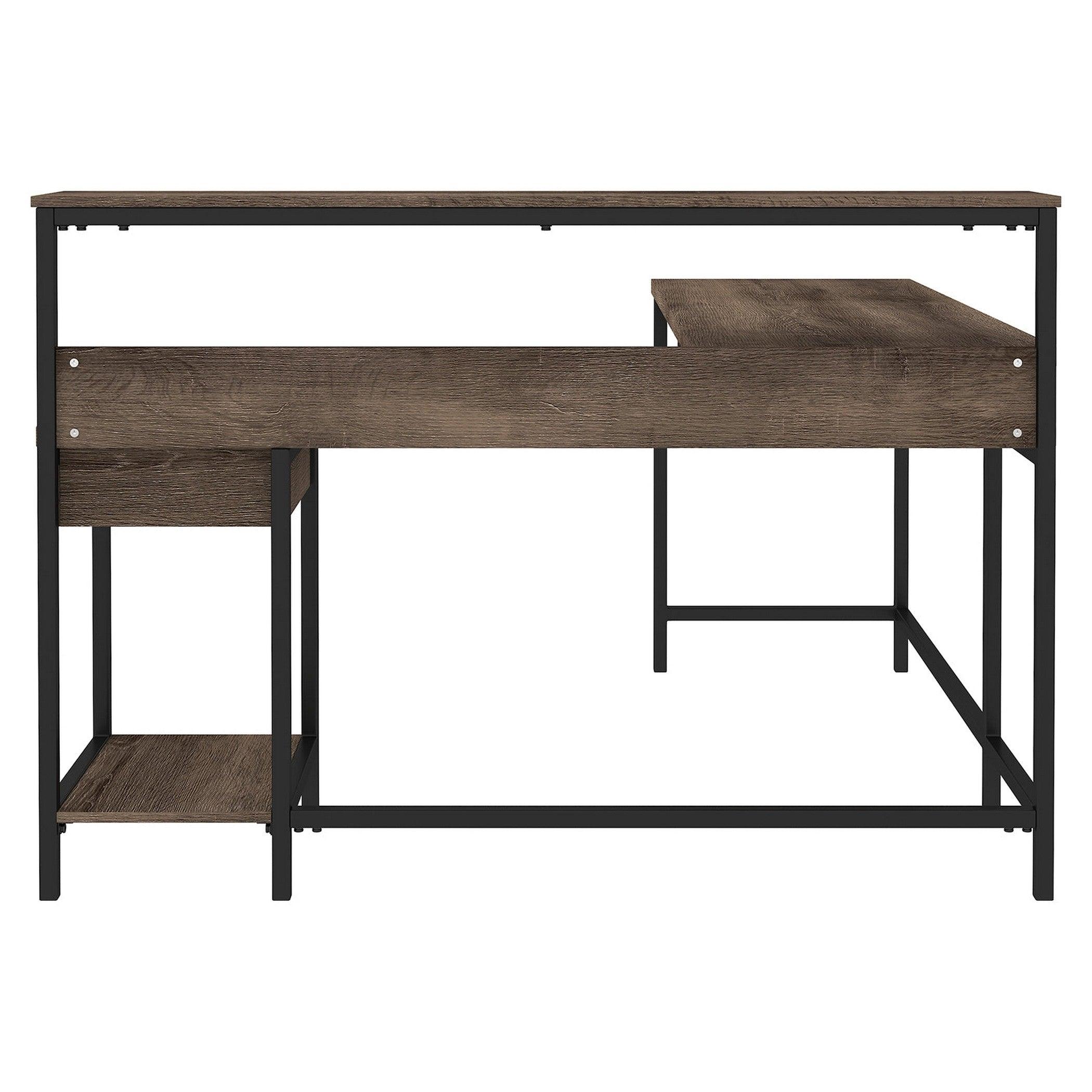 Arlenbry Home Office L-Desk with Storage Ash-H275-24