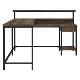 Arlenbry Home Office L-Desk with Storage Ash-H275-24