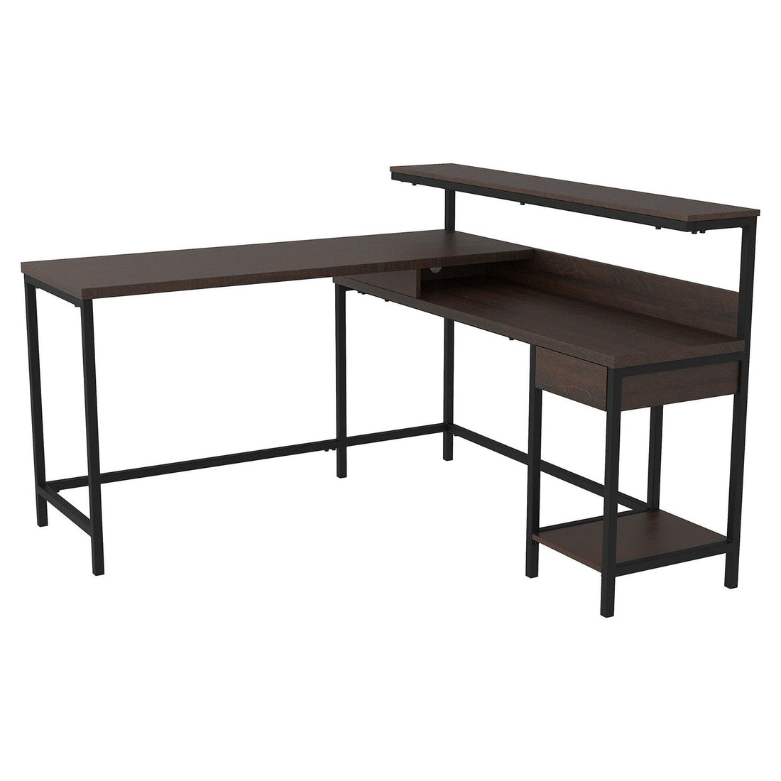 Camiburg Home Office L-Desk with Storage Ash-H283-24