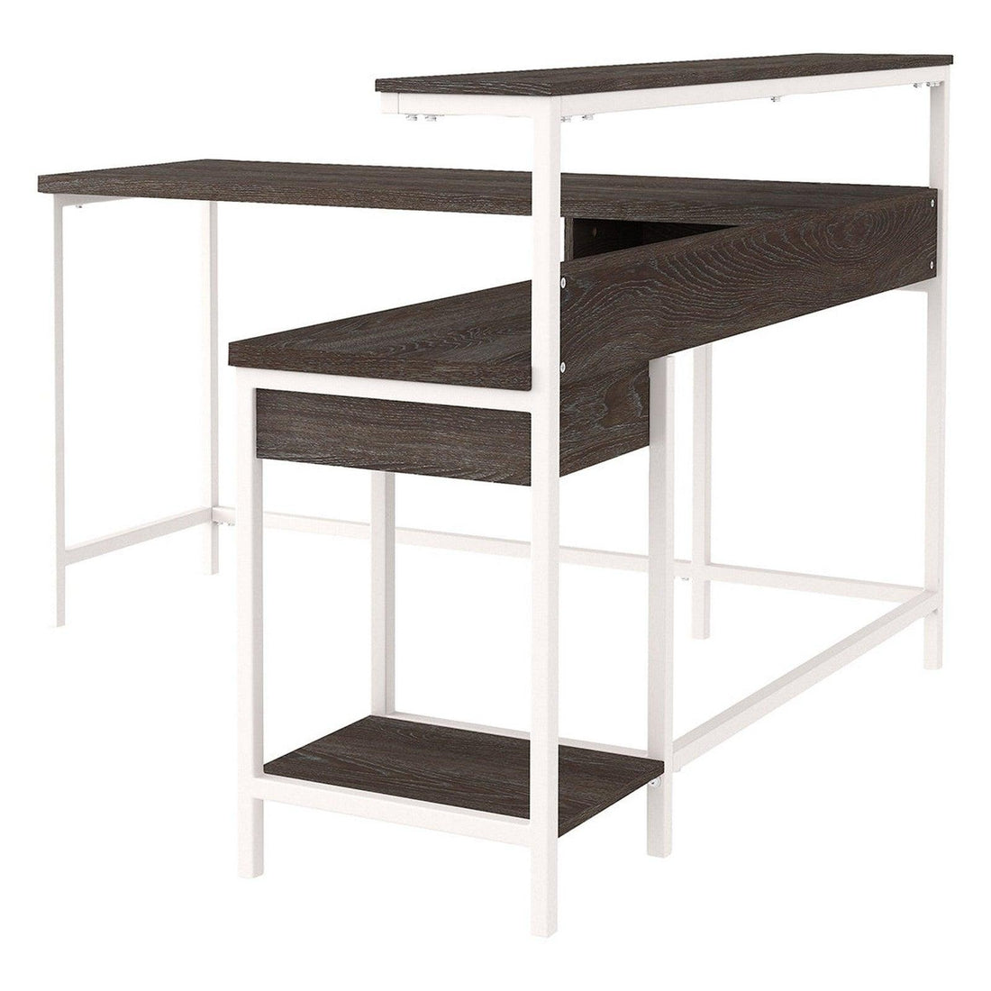 Dorrinson Home Office L-Desk with Storage Ash-H287-24