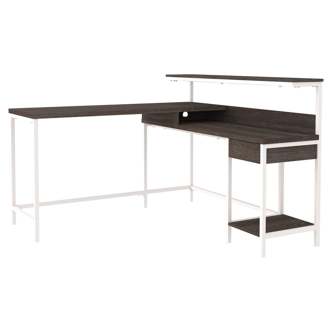 Dorrinson Home Office L-Desk with Storage Ash-H287-24