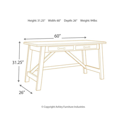 Baldridge Home Office Desk Ash-H675-44