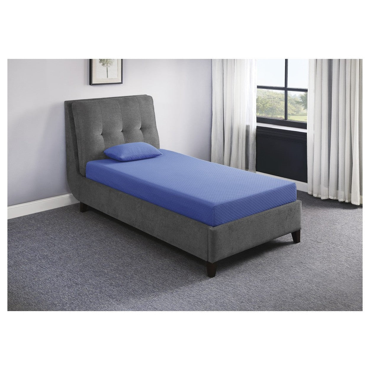 7&quot; Blue Full Mattress Set MT-PG07BLF