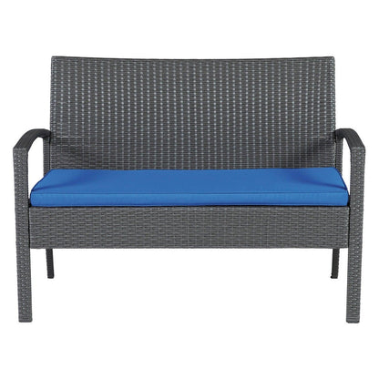 Alina Outdoor Love/Chairs/Table Set (Set of 4) Ash-P328-080