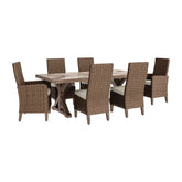 Beachcroft Outdoor Dining Table with 6 Chairs Ash-P791P2