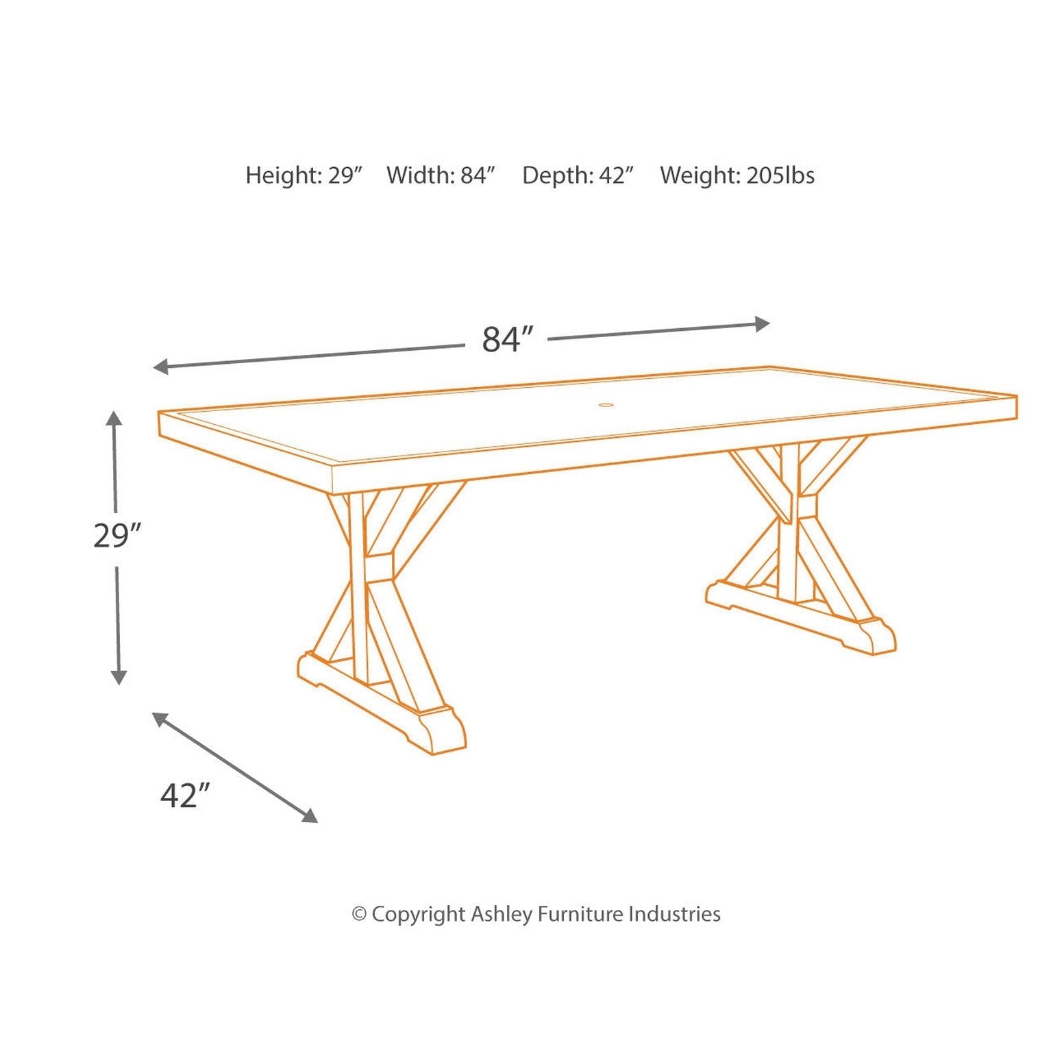 Beachcroft Outdoor Dining Table with 4 Chairs and Bench Ash-P791P4