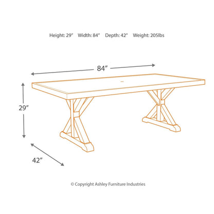 Beachcroft Outdoor Dining Table with 2 Chairs and 2 Benches Ash-P791P3