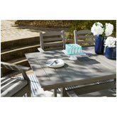 Visola Outdoor Dining Table with 6 Chairs Ash-P802P3