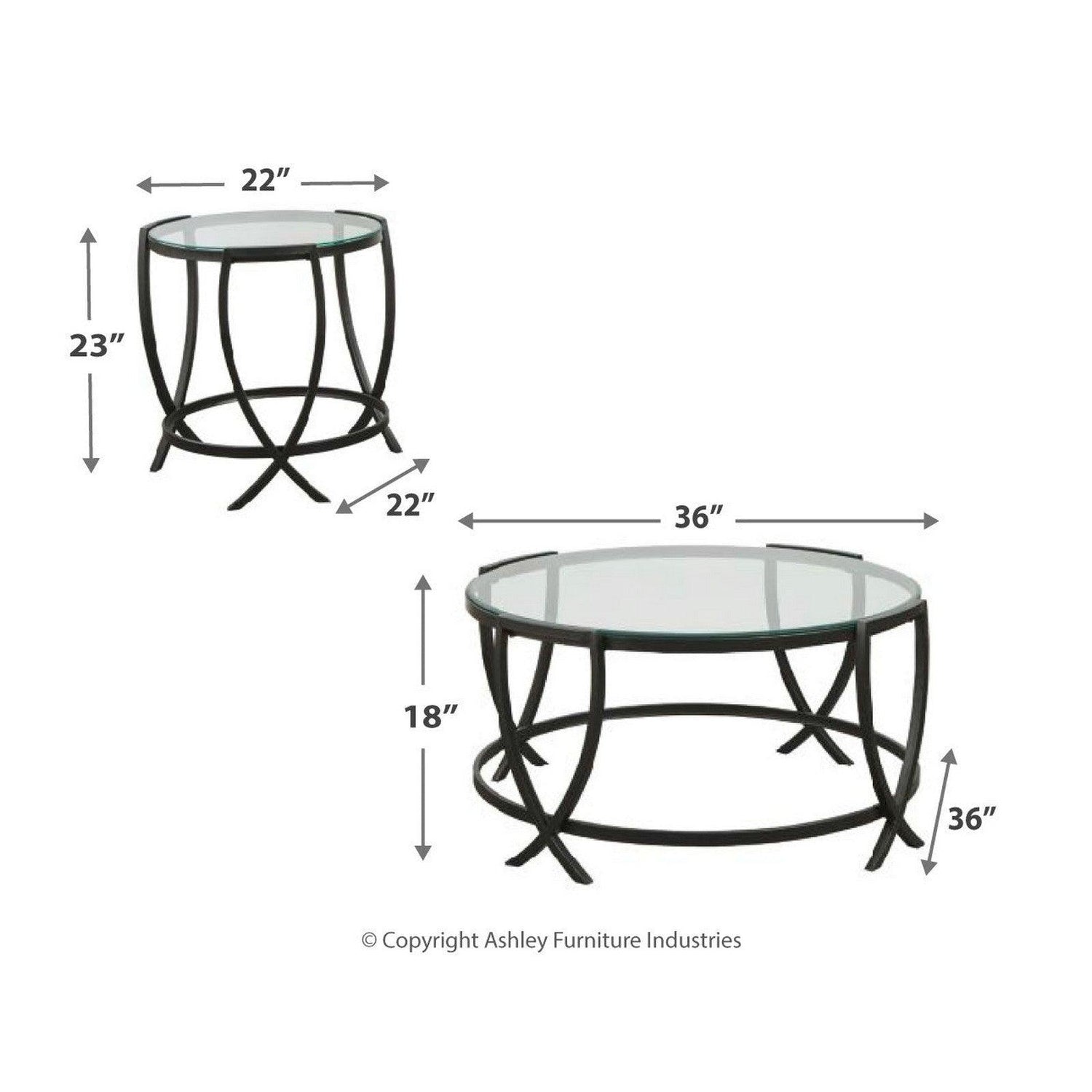 Tarrin Table (Set of 3) Ash-T115-13