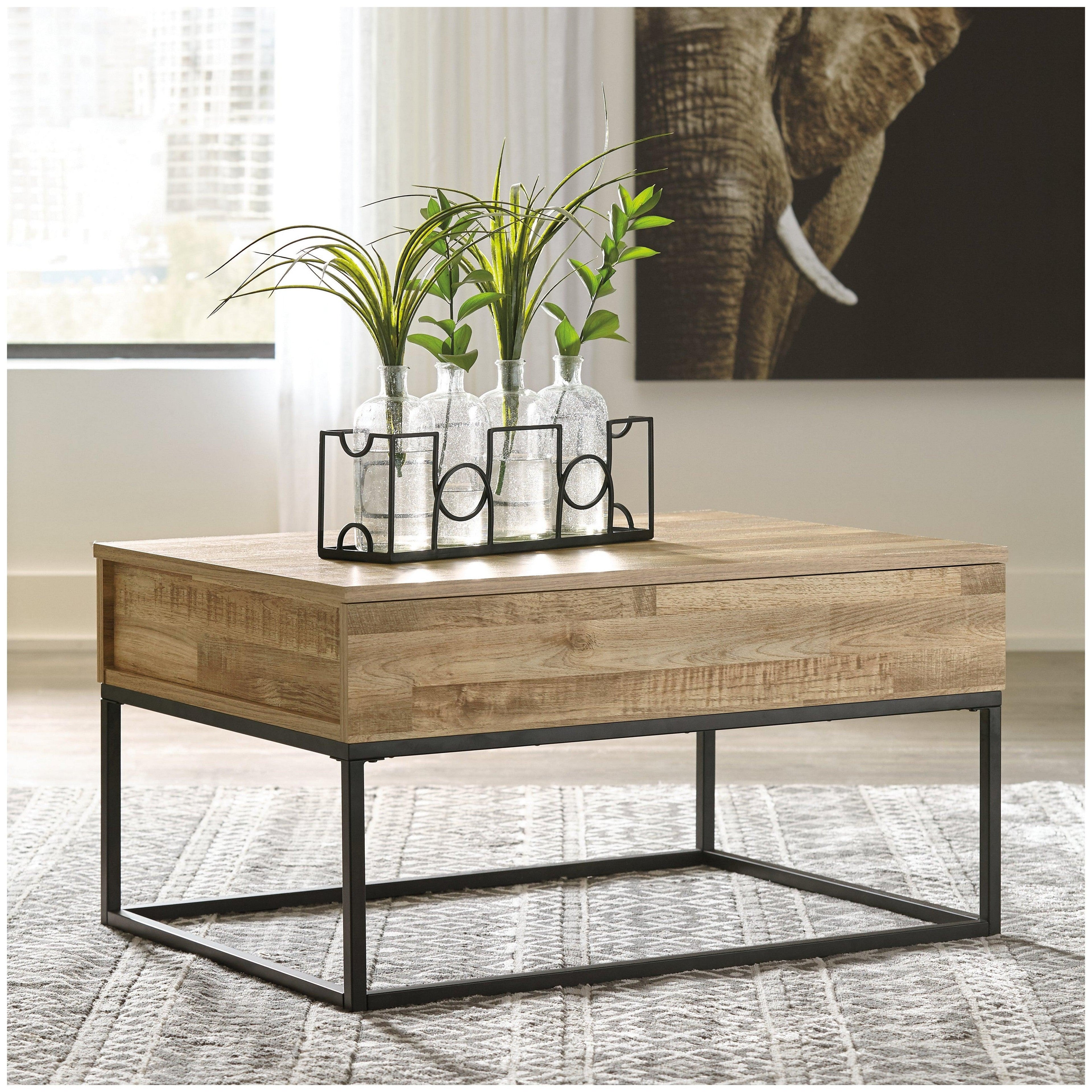 Gerdanet Lift-Top Coffee Table Ash-T150-9