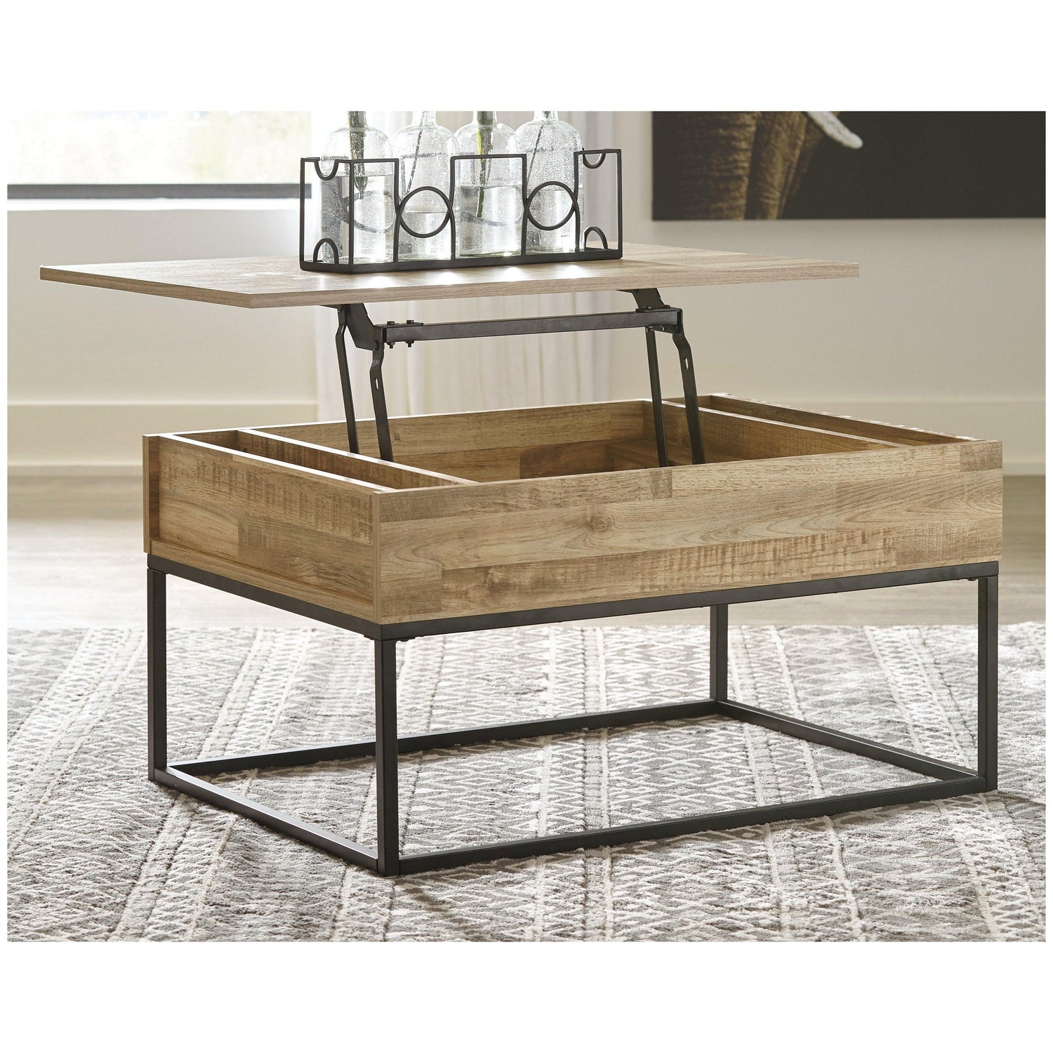 Gerdanet Lift-Top Coffee Table Ash-T150-9