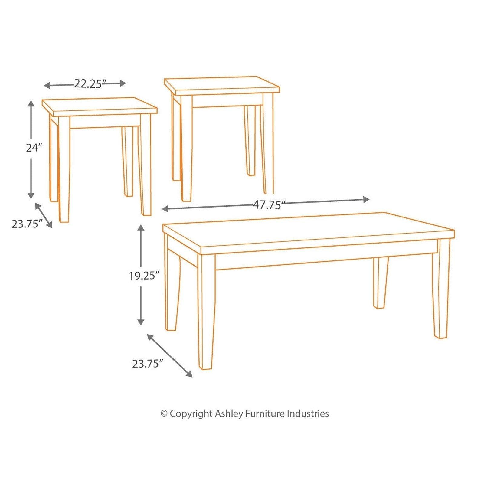 Theo Table (Set of 3) Ash-T158-13