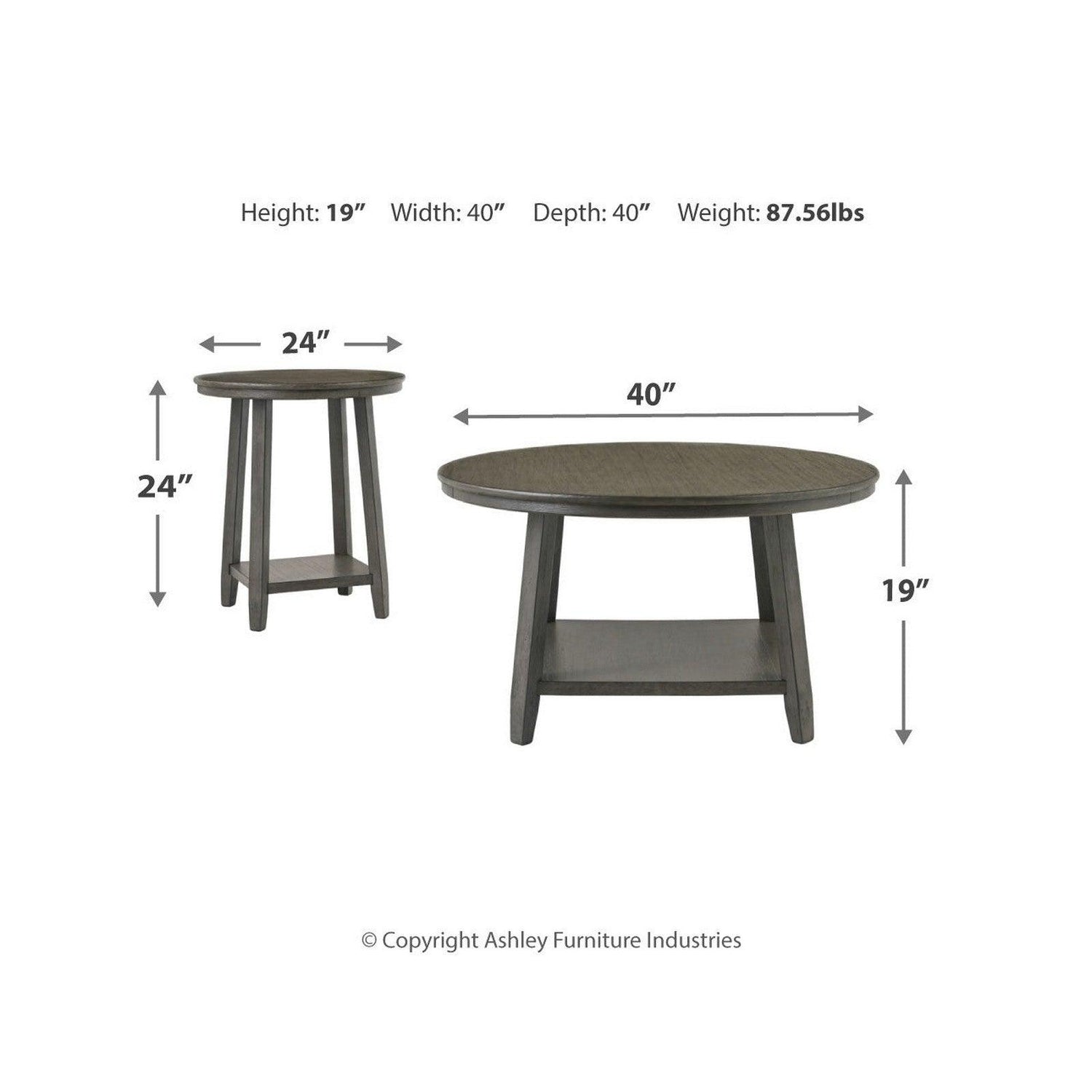 Caitbrook Table (Set of 3) Ash-T188-13