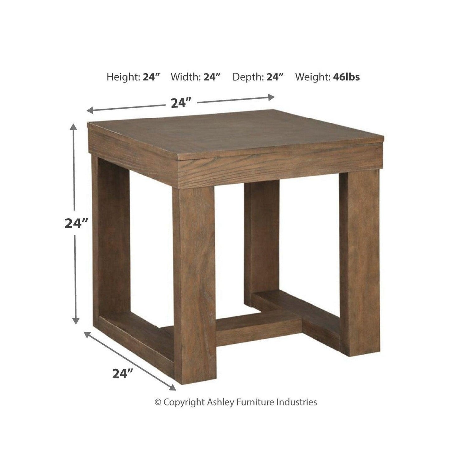 Cariton End Table Ash-T471-2